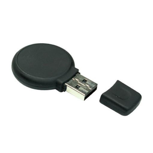 Round-Black-Rubberized-USB Royal-Gift-Company-Dubai-1-UAE-www.royalgiftcompany.com